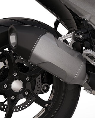 Le silencieux arrière de série de la R 1300 GS de BMW Motorrad